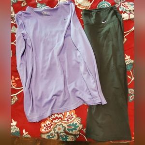 Nike Size Large Dri-Fit top and capris